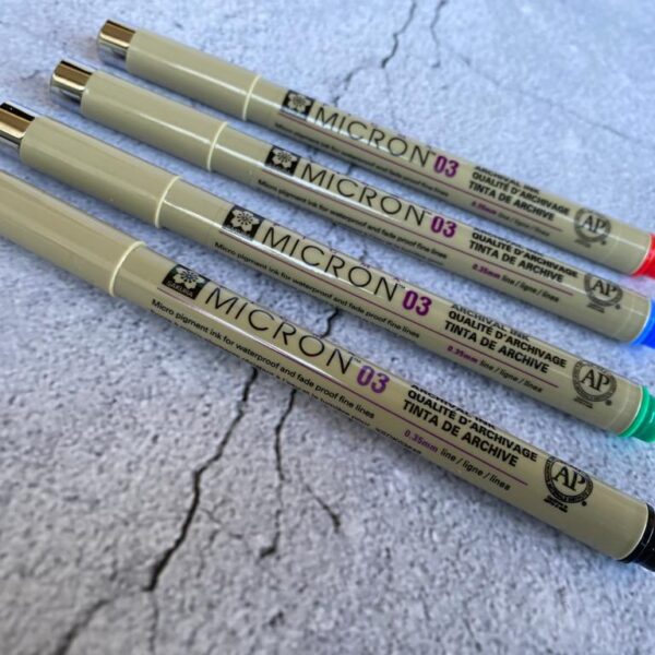 עט רפידוגרף מקצועי - 4 גוונים לבחירה - 0.3 לציור על ציפורניים