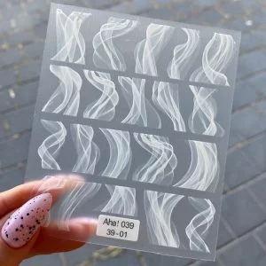 מדבקות סיליקון עשן לבן (Aha! 039)