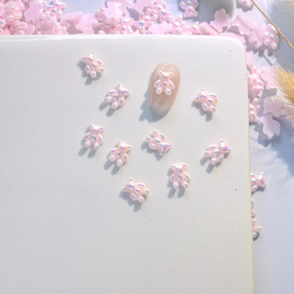 צ׳ארמים דובי ורוד לקישוט ציפורניים (ZCF132-2)