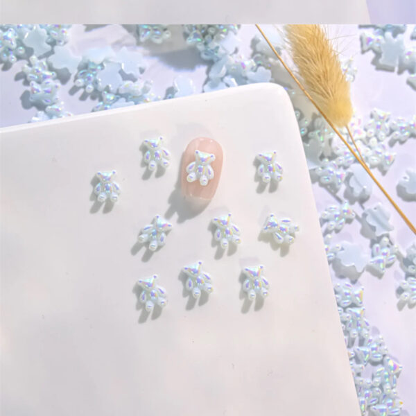 צ׳ארמים דובי טורכיז לקישוט ציפורניים (ZCF132-6)