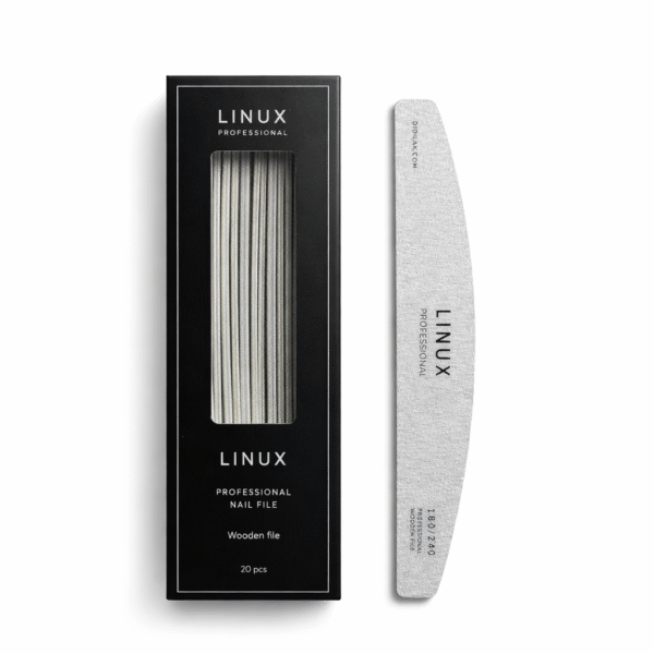 פצירה דקה בצורת ירח 180/240 מארז 20 יח׳ לינוקס